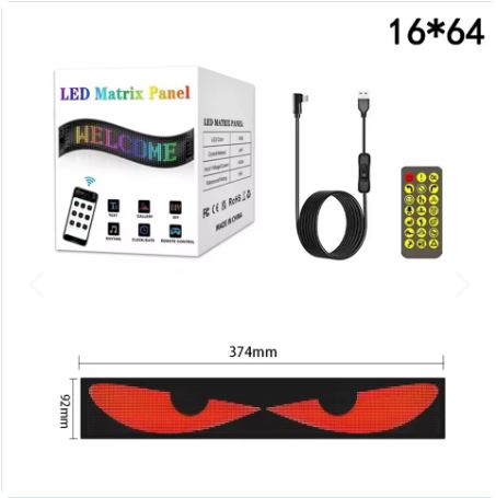 Panel LED Programable Flexible para Auto y Vitrinas | Control desde el Celular