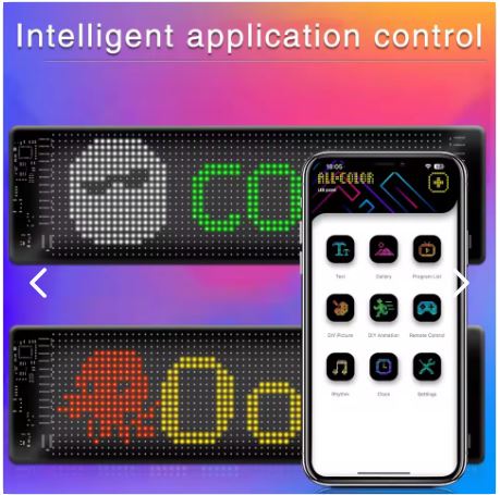 Panel LED Programable Flexible para Auto y Vitrinas | Control desde el Celular