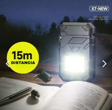 Llavero Linterna X7 con Encendedor USB – Emergencia y Supervivencia