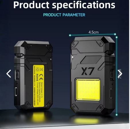 Llavero Linterna X7 con Encendedor USB – Emergencia y Supervivencia