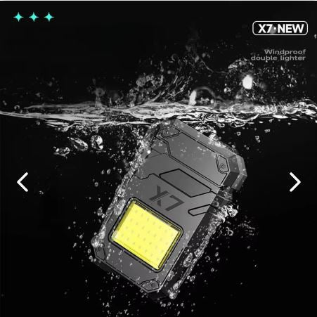 Llavero Linterna X7 con Encendedor USB – Emergencia y Supervivencia