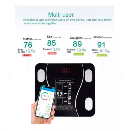 Báscula Electrónica Inteligente Bluetooth