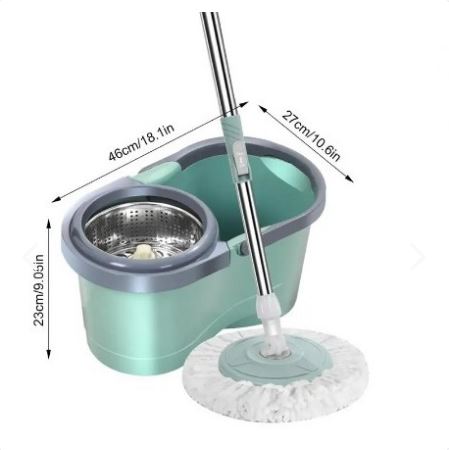 Mopa Giratoria 360° con Balde – Limpieza Rápida y Sin Esfuerzo