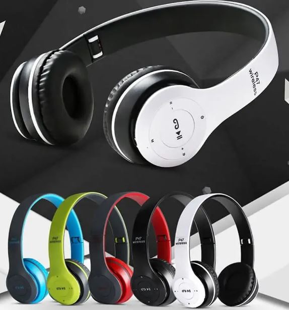 Audífonos Bluetooth P47 Inalámbricos 4 en 1 con Radio FM y MicroSD