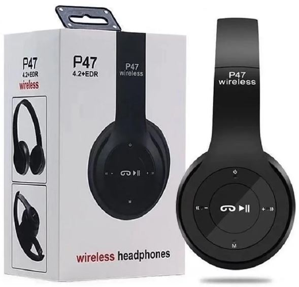 Audífonos Bluetooth P47 Inalámbricos 4 en 1 con Radio FM y MicroSD