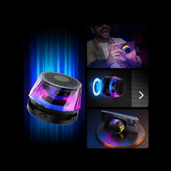 Parlante Magnético Portátil “MagBoom Pro” – Bluetooth 5.0 | Sonido 360° | Luces LED